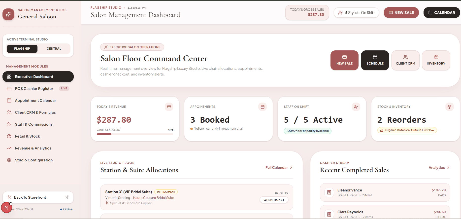 General Saloon In-Store POS & Operations System